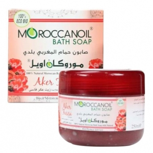 a natural black moroccan soap with aker fassi - 250ml