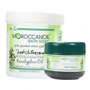 a natural black moroccan soap with eucalyptus oil - 1000ml